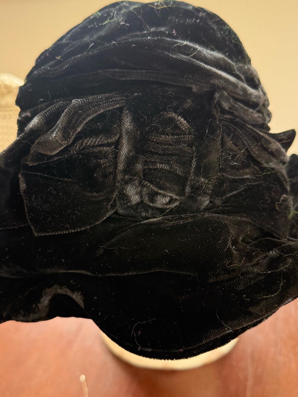 Grevi Black Velvet Floppy Brim Hat - Picture 2 of 3